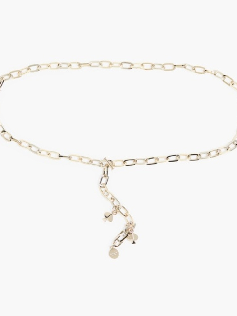 kate spade Gold And Silver  Link Chain Necklace with Heart Charms